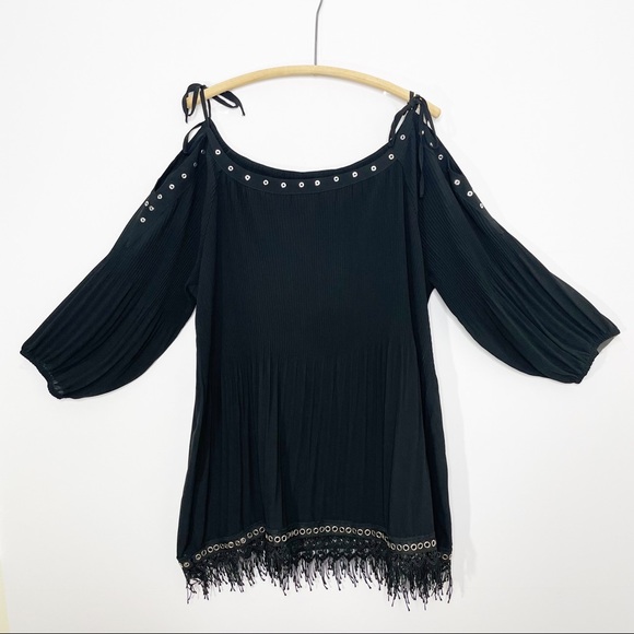 CARTISE High End Designer Grommet Cold Shoulder Tunic - Sz XL / 12 - Picture 1 of 12